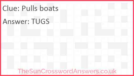 Pulls boats Answer