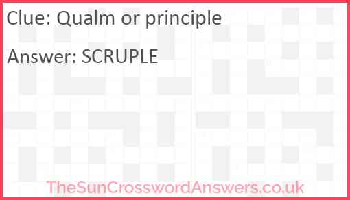Qualm or principle Answer