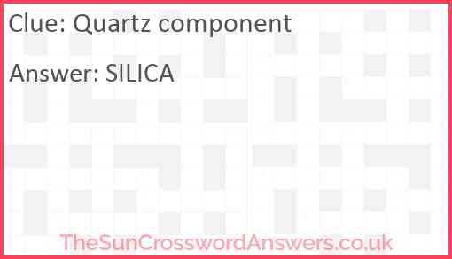 Quartz component Answer