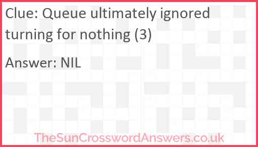 Queue ultimately ignored turning for nothing (3) Answer