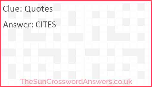 Quotes Answer