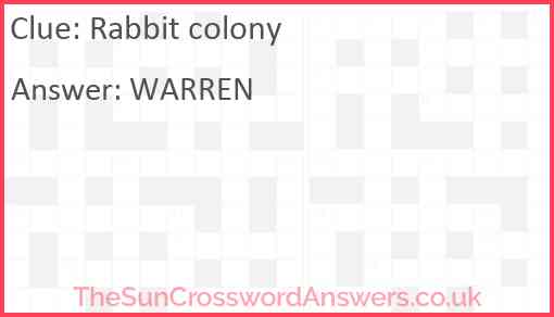 Rabbit colony Answer