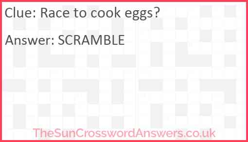 Race to cook eggs? Answer