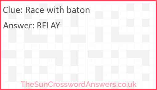 Race with baton Answer