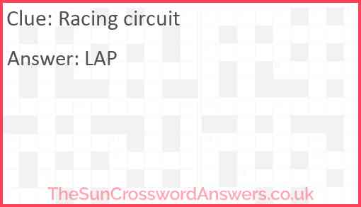 Racing circuit Answer