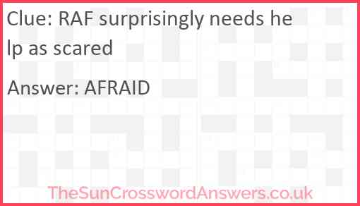 RAF surprisingly needs help as scared Answer