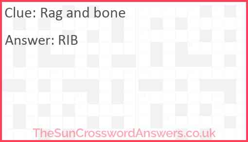 Rag and bone Answer