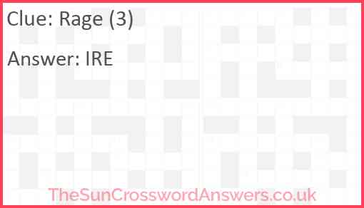 Rage (3) Answer