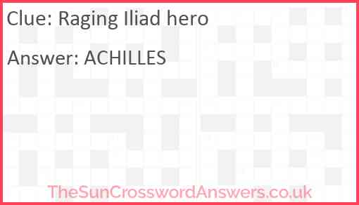 Raging Iliad hero Answer