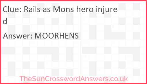 Rails as Mons hero injured Answer