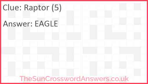 Raptor (5) Answer