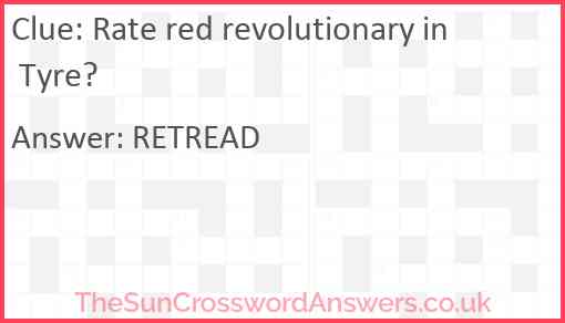 Rate red revolutionary in Tyre? Answer