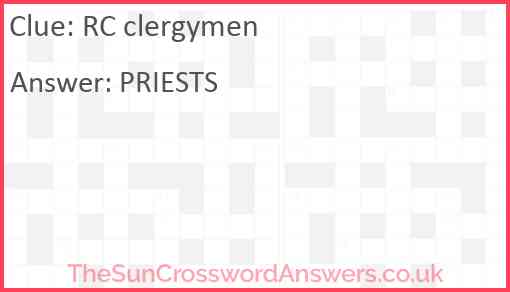 RC clergymen Answer