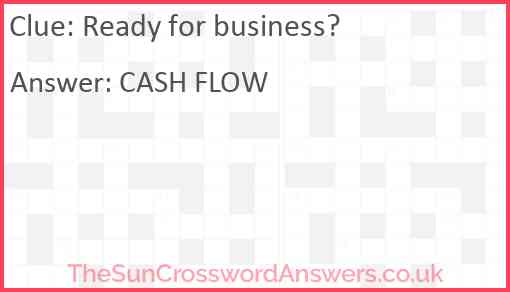 Ready for business? Answer