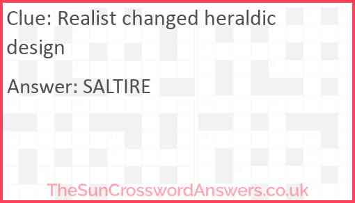 Realist changed heraldic design Answer