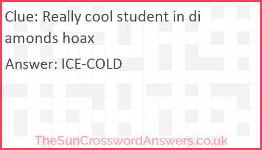 Really cool student in diamonds hoax Answer