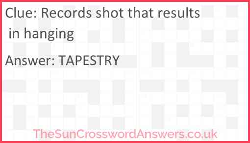 Records shot that results in hanging Answer