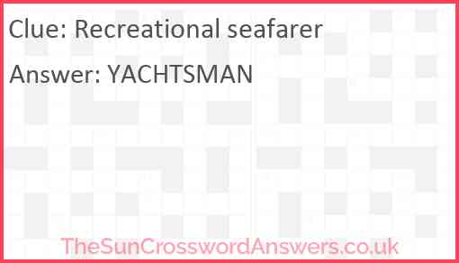 Recreational seafarer Answer