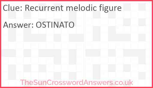 Recurrent melodic figure Answer