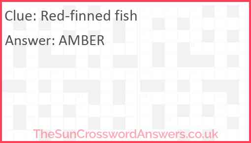 Red-finned fish Answer