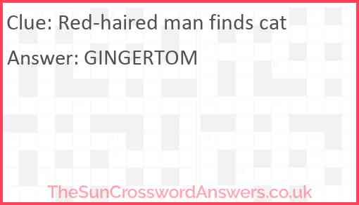Red-haired man finds cat Answer