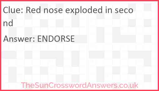 Red nose exploded in second Answer