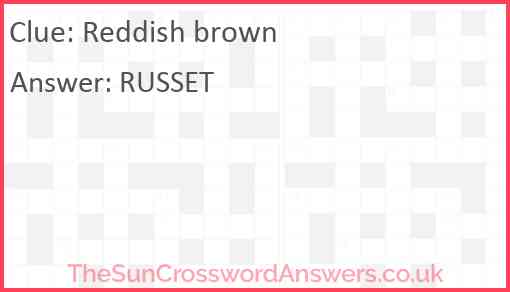 Reddish-brown Answer
