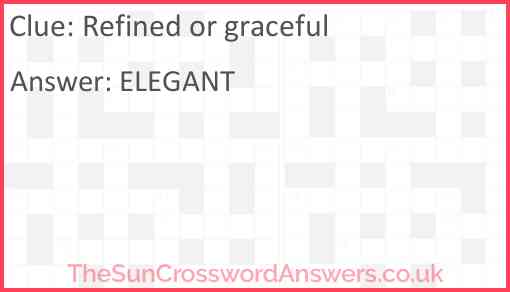 Refined or graceful Answer