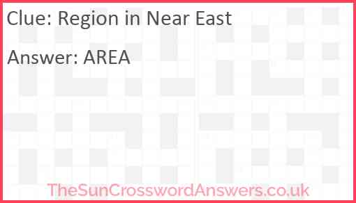 Region in Near East Answer