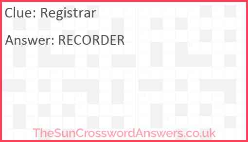 Registrar Answer