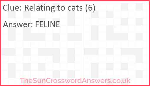 Relating to cats (6) Answer
