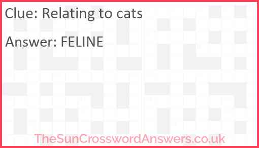 Relating to cats Answer