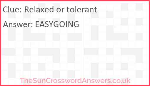 Relaxed or tolerant Answer