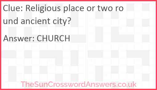 Religious place or two round ancient city? Answer