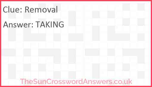 Removal Answer