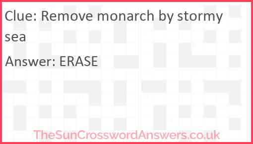 Remove monarch by stormy sea Answer