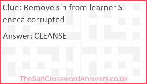 Remove sin from learner Seneca corrupted Answer