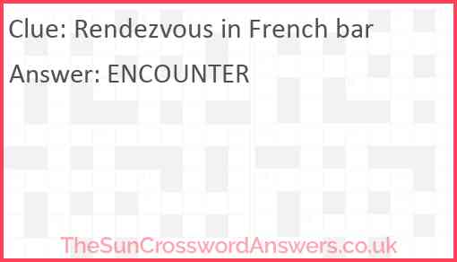 Rendezvous in French bar Answer