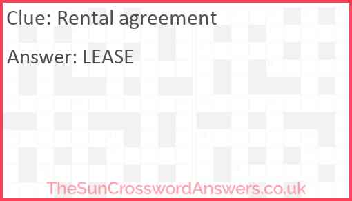 Rental agreement Answer
