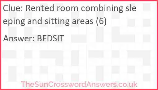 Rented room combining sleeping and sitting areas (6) Answer