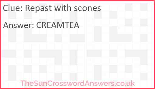 Repast with scones Answer