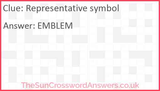 Representative symbol Answer