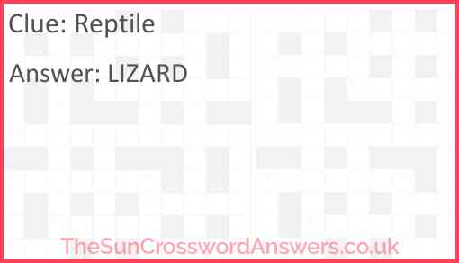 Reptile Answer