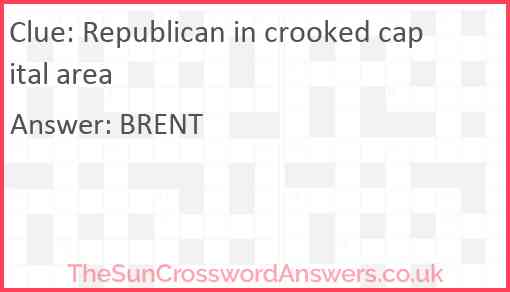 Republican in crooked capital area Answer