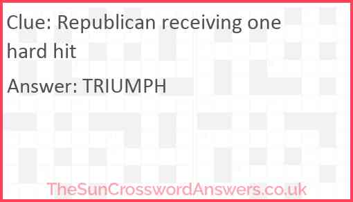 Republican receiving one hard hit Answer
