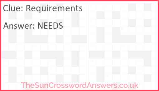 Requirements Answer