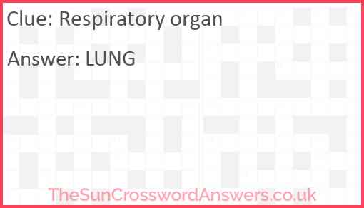 Respiratory organ Answer