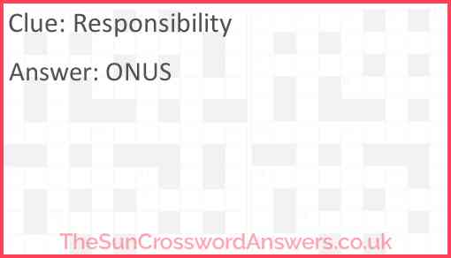 Responsibility Answer