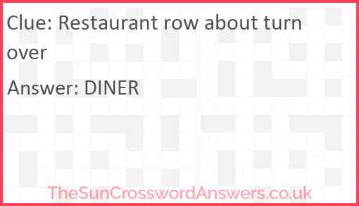 Restaurant row about turnover Answer