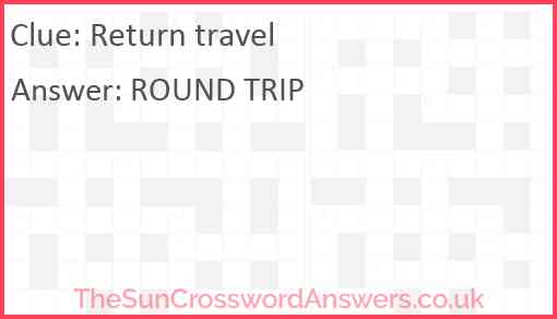 Return travel Answer